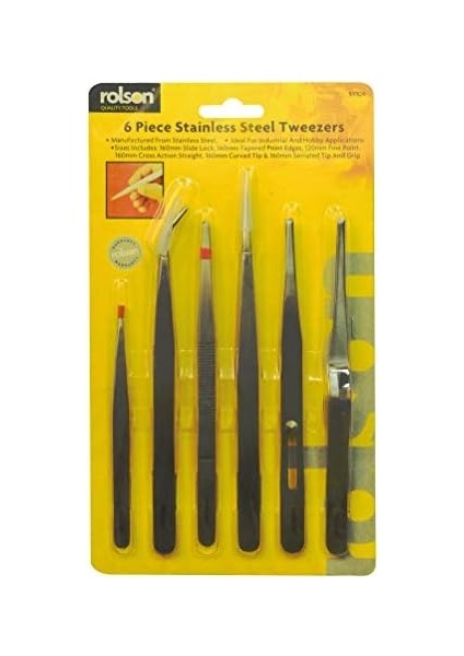 59104 6 Pc Stainless Steel Tweezers modelleri