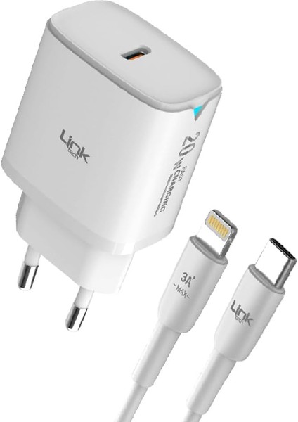 C308 20W Pd Type-C To Lightning Kablolu Şarj Aleti Set
