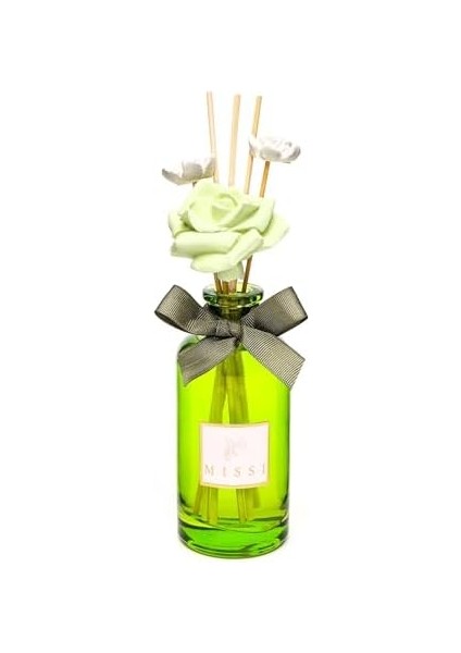 180 ml Yeşil Cam Şişe Çiçek Bambu Çubuklu White Jasmin Oda Kokusu fiyatları