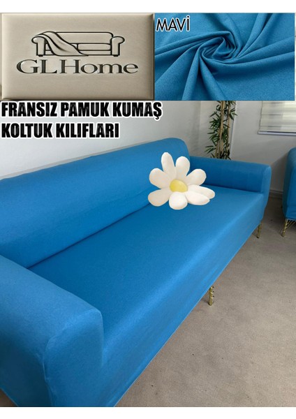 %100 Pamuk Fransız Kumaş 3 Lü Komple Giydirme Kanepe & Çekyat, Bohem, Porto, Vb. Model Koltuk Kılıfı indirimleri