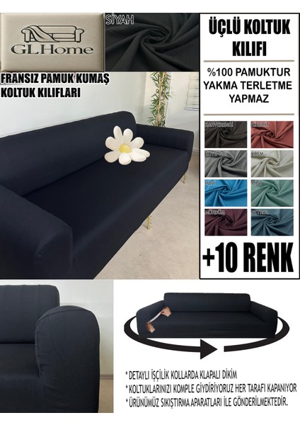 %100 Pamuk Fransız Kumaş 3 Lü Komple Giydirme Kanepe & Çekyat, Bohem, Porto, Vb. Model Koltuk Kılıfı