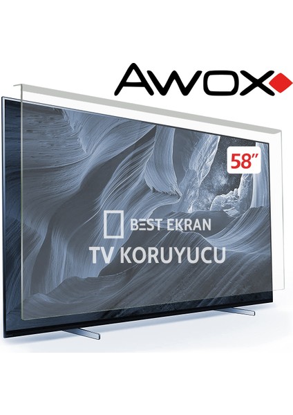 Awox 58" Inç 147 Ekran Tv Ekran Koruyucu Paneli