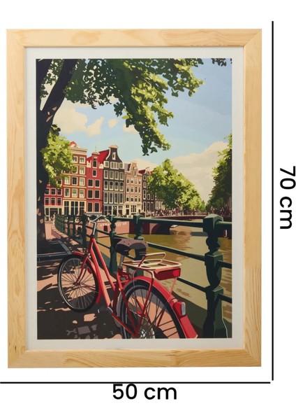 Deco Amsterdam Houses Tablo - Renkli - 50X70 cm indirimleri