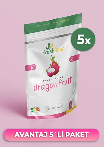 5`li Avantaj Paket Ejder Meyvesi Kuru Meyve Cipsi - 150 gr