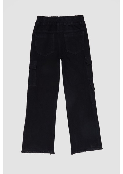 Beli Lastikli Paçası Püsküllü Kargo Cepli Kız Çocuk Pantolon fiyatları