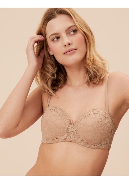 Dantel Detaylı Destekli Sütyen