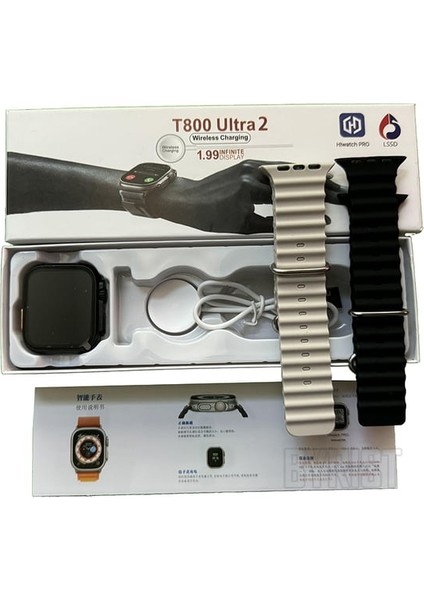 T800 Ultra 2 Spor Monitörü Erkek Kadın Spor Akıllı Saati Ios Android Hiwatch Pro App 45MM Akıllısaat fiyatları
