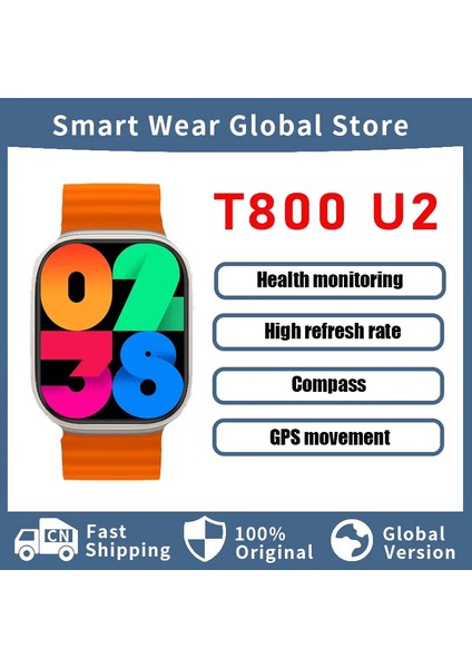 T800 Ultra 2 Spor Monitörü Erkek Kadın Spor Akıllı Saati Ios Android Hiwatch Pro App 45MM Akıllısaat fırsatları