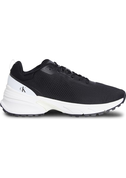 Siyah - Beyaz Erkek Sneaker Hıke Runner Tech Knıt