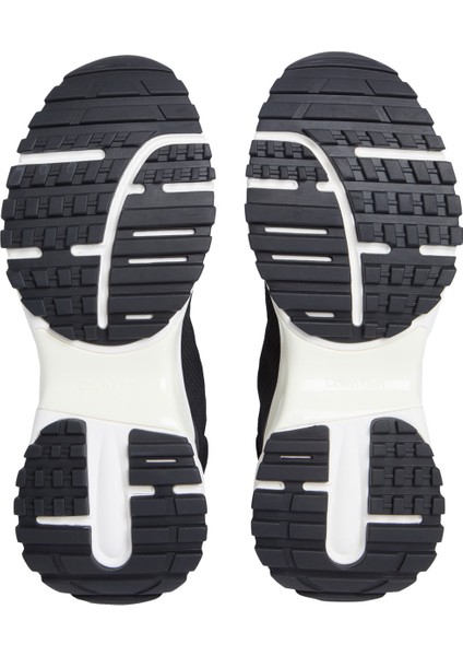 Siyah - Beyaz Erkek Sneaker Hıke Runner Tech Knıt