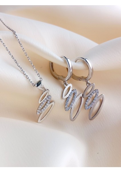 18 Ayar Altın Kaplama Hare Tasarım Kolye Küpe Kadın Set Doğum Günü Hediye modelleri