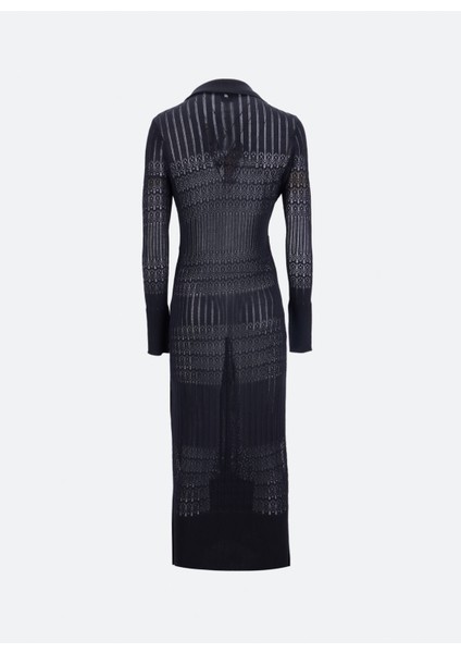 Bisiklet Yaka Düz Siyah Standart Kadın Elbise 50535494