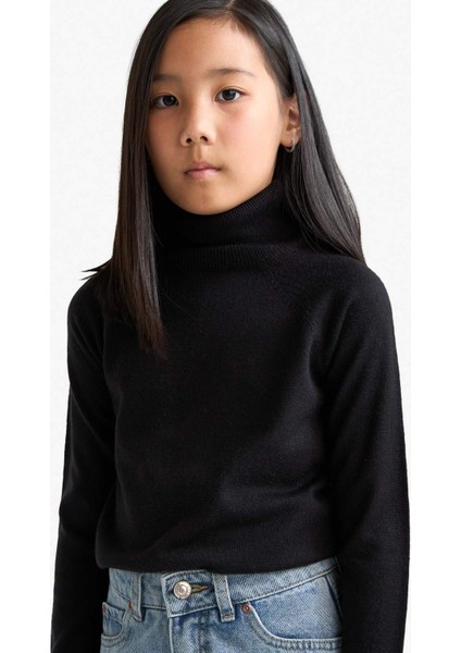 Kız Çocuk Balıkçı Yaka Triko Kazak R1953A625WN