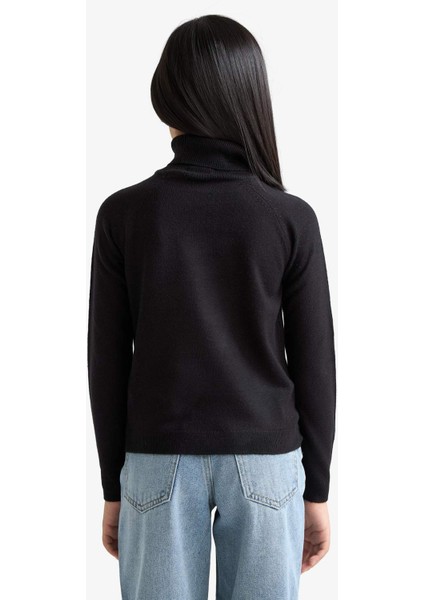 Kız Çocuk Balıkçı Yaka Triko Kazak R1953A625WN