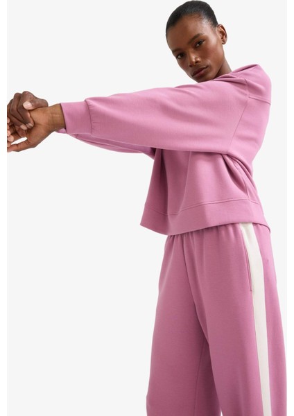fit Oversize Geniş Kalıp Bisiklet Yaka Modal Sporcu SWEATSHIRT E8954AX25AU modelleri