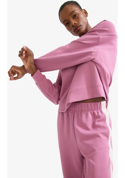 fit Oversize Geniş Kalıp Bisiklet Yaka Modal Sporcu SWEATSHIRT E8954AX25AU fırsatları