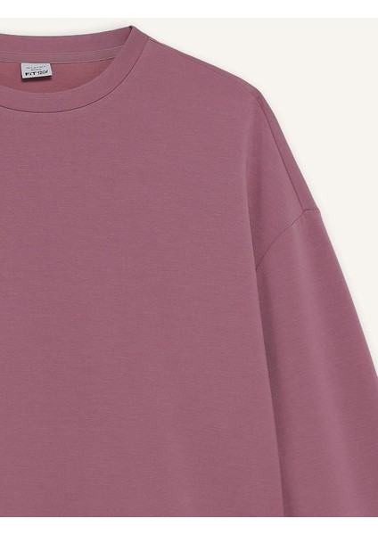 fit Oversize Geniş Kalıp Bisiklet Yaka Modal Sporcu SWEATSHIRT E8954AX25AU