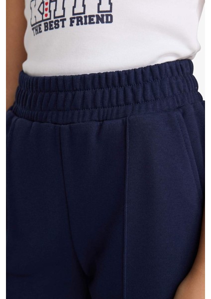 Kız Çocuk Beli Lastikli Basic Düz Okul Jogger Eşofman Altı X9036A625AU