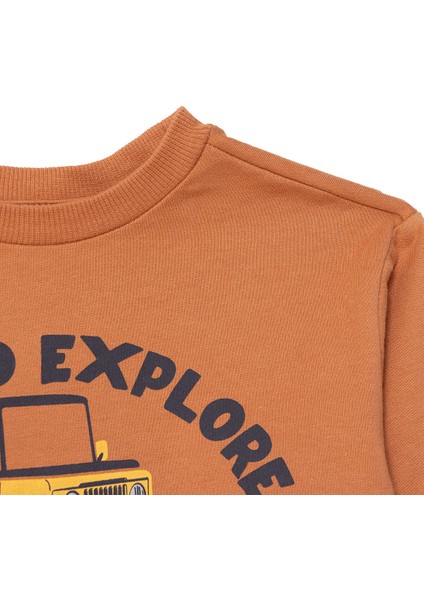 Erkek Bebek Eşofman Takım Bisiklet Yaka Uzun Kol Ribanalı modelleri