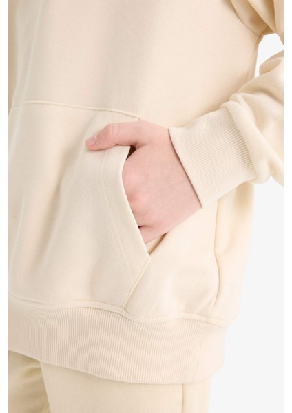 Erkek Çocuk Basic Düz Kapüşonlu Okul Sweatshirt E9558A825AU indirimleri