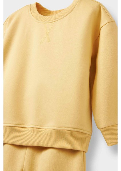 Kız Bebek 2'li Takım İçi Yumuşak Tüylü Sweatshirt Eşofman Altı E8360A525AU modelleri