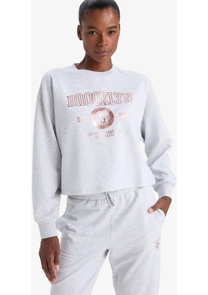fit Nba Brooklyn Nets Bisiklet Yaka Sporcu SWEATSHIRT E8863AX25AU