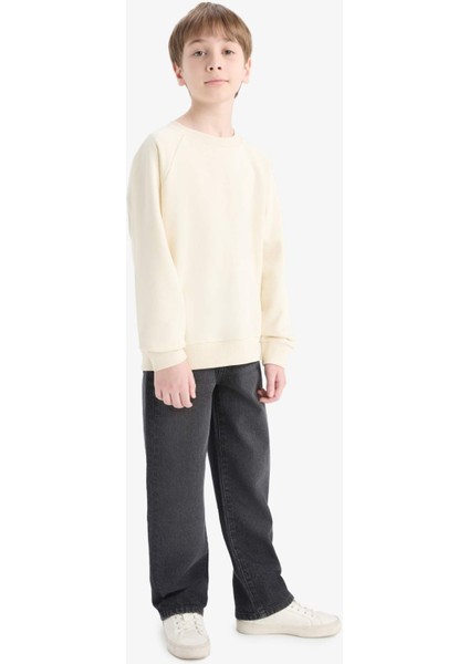 Erkek Çocuk Bisiklet Yaka Basic Düz Okul Sweatshirt E8415A825AU fiyatları