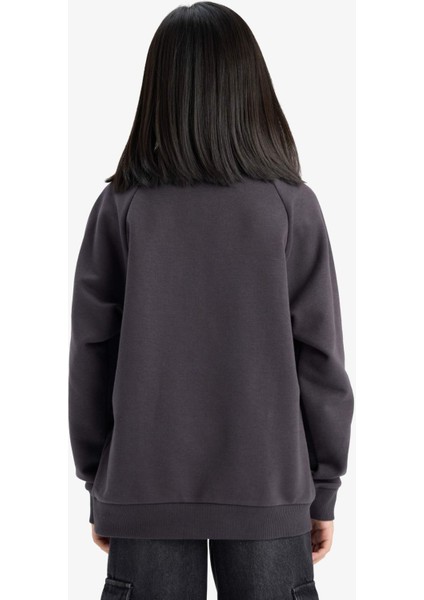 Erkek Çocuk Bisiklet Yaka Basic Düz SWEATSHIRT E8415A825AU