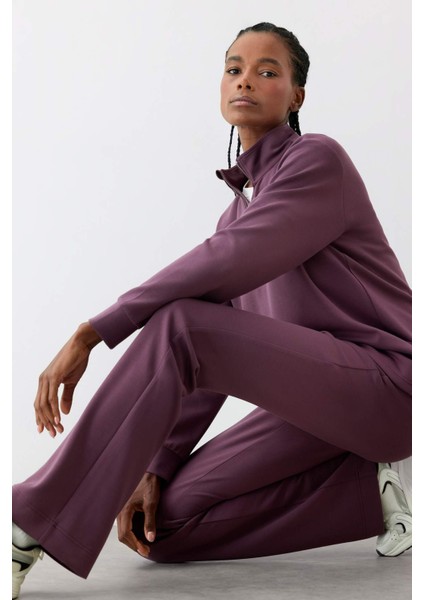 fit Oversize Geniş Kalıp Yarım Fermuarlı Dik Yaka Modal Sporcu SWEATSHIRT D7126AX25AU fiyatları