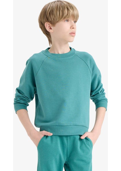 Erkek Çocuk Bisiklet Yaka Basic Düz Okul Sweatshirt E8415A825AU modelleri