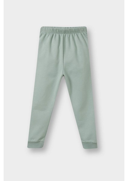Kız Bebek 2'li Takım İçi Yumuşak Tüylü Baskılı Sweatshirt Eşofman Altı E8995A525AU fiyatları