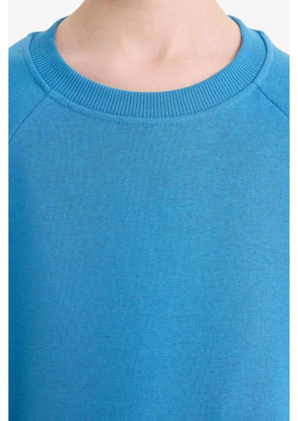 Erkek Çocuk Bisiklet Yaka Basic Düz Okul Sweatshirt E8415A825AU indirimleri