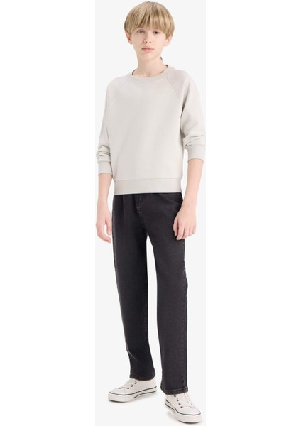 Erkek Çocuk Bisiklet Yaka Basic Düz Okul Sweatshirt E8415A825AU fiyatları