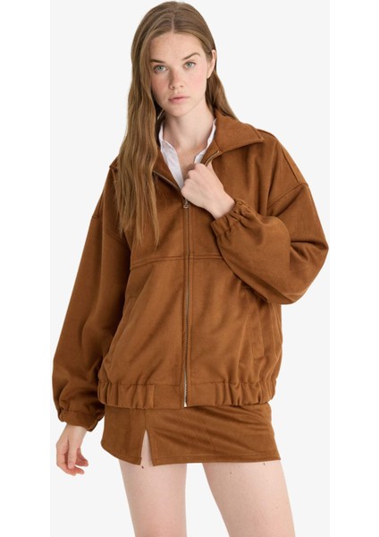 Fermuarlı Süet Bomber Ceket F7759AX25AU modelleri