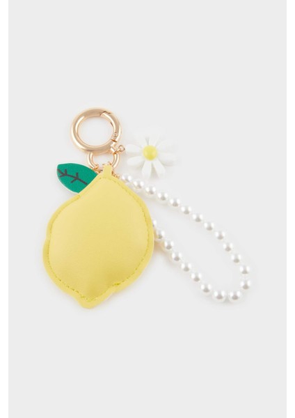 Kadın Limon ve Papatya Charm Anahtarlık F1726AXNS