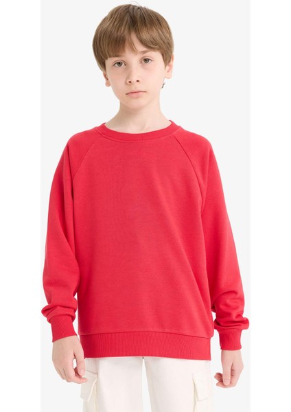 Erkek Çocuk Bisiklet Yaka Basic Düz Okul Sweatshirt E8415A825AU modelleri