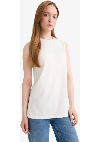 Regular Fit Bisiklet Yaka Kolsuz Tunik F9753AX25HS fırsatları