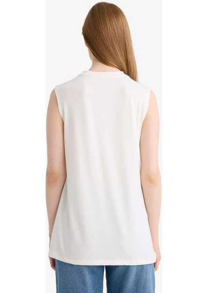 Regular Fit Bisiklet Yaka Kolsuz Tunik F9753AX25HS
