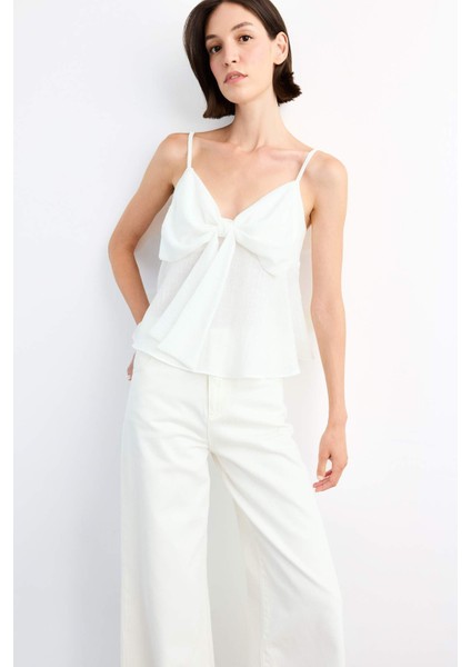 V Yaka Önü Bağlamalı Askılı Bluz G0660AX25SM modelleri