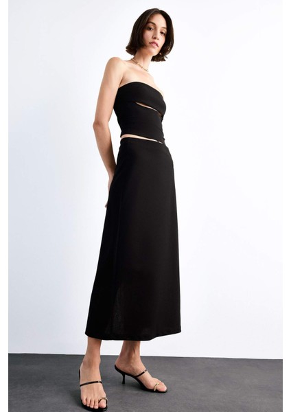 Fitted Twill Midi Etek G0190AX25SM