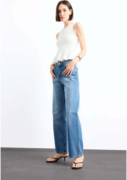 Straight Fit Jean PANTOLON G0460AX25SM fiyatları
