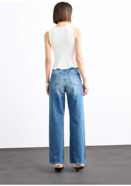 Straight Fit Jean PANTOLON G0460AX25SM