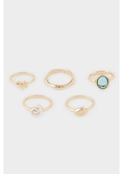 Kadın 5'li Gold Yüzük F4041AXNS