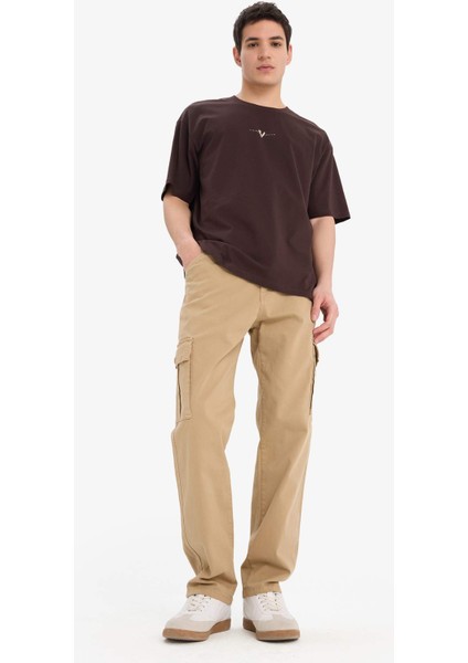 %100 Pamuk Vikings Valhalla Boxy Fit Rahat Kesim Bisiklet Yaka Sırt Baskılı Kısa Kollu Tişört E9294AX25AU fiyatları