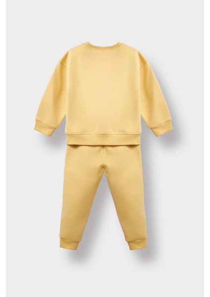 Kız Bebek 2'li Takım İçi Yumuşak Tüylü Sweatshirt Eşofman Altı E8360A525AU fırsatları