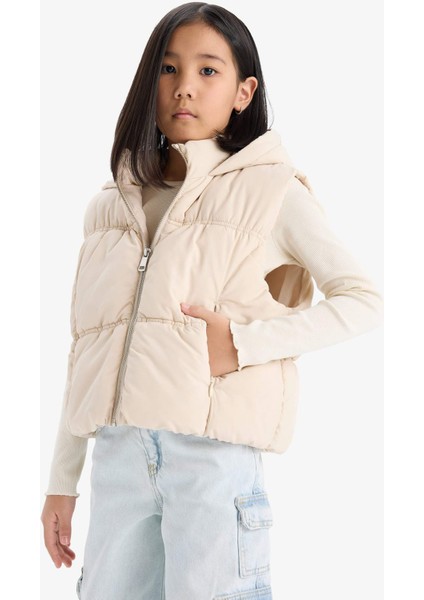 Kız Çocuk Su İtici Kapüşonlu Fermuarlı Şişme Yelek C4971A825AU modelleri