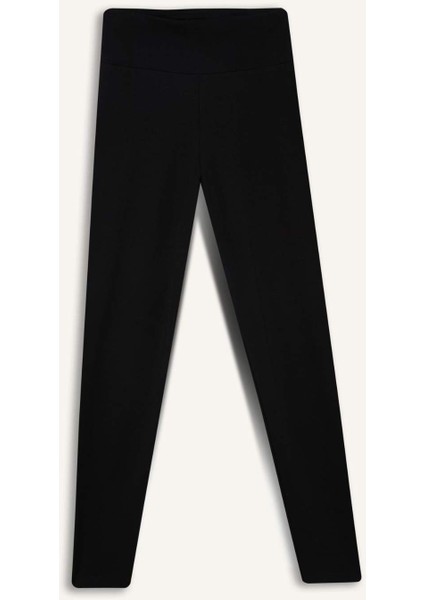 Fit Yüksek Bel Beli Saran Pamuklu Basic Düz Sporcu Tayt Z6327AZ25AU