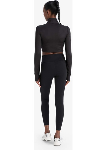 Fit Yüksek Bel Beli Saran Toparlayıcı Esnek Premium Sporcu Tayt