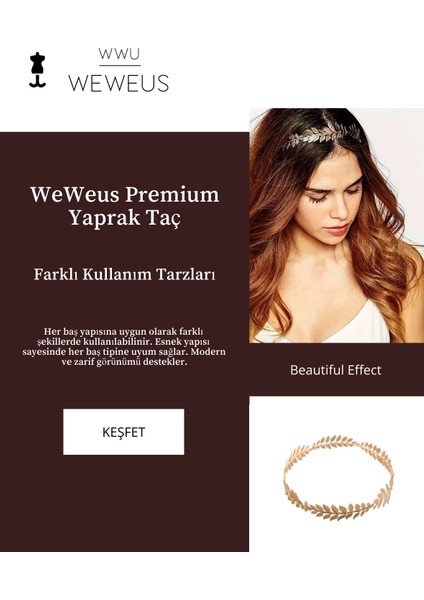 Kadın Yaprak Gold Altın Renk Parlak Lüks Taç modelleri