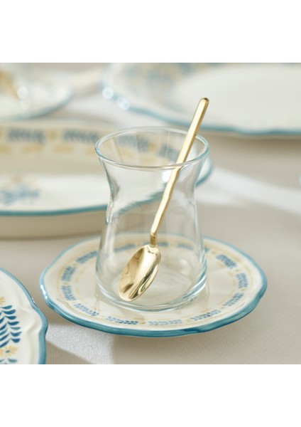 Liana Stoneware 26 Parça 6 Kişilik Kahvaltı Takımı Mavi indirimleri